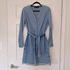 Proenza Schouler Chambray V-Neck Dress